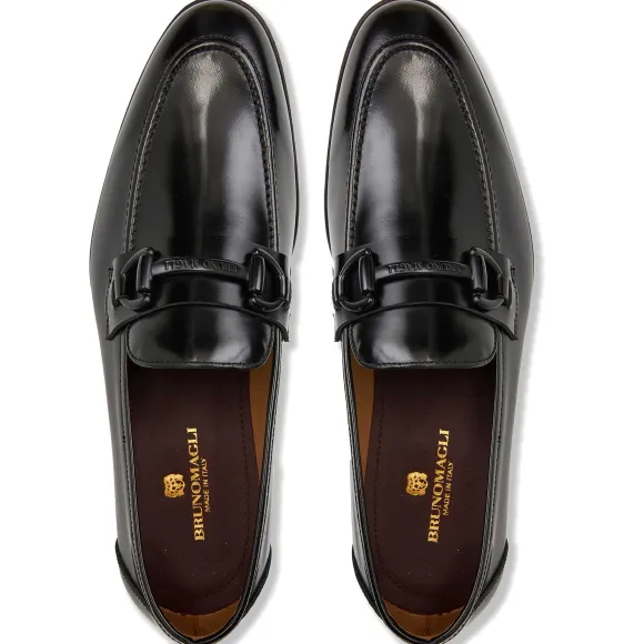 Alessio Slip On Black Bit Loafer Black Leather^Bruno Magli Cheap