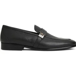Arlo Slip On Side Bit Loafer Black Leather^Bruno Magli New