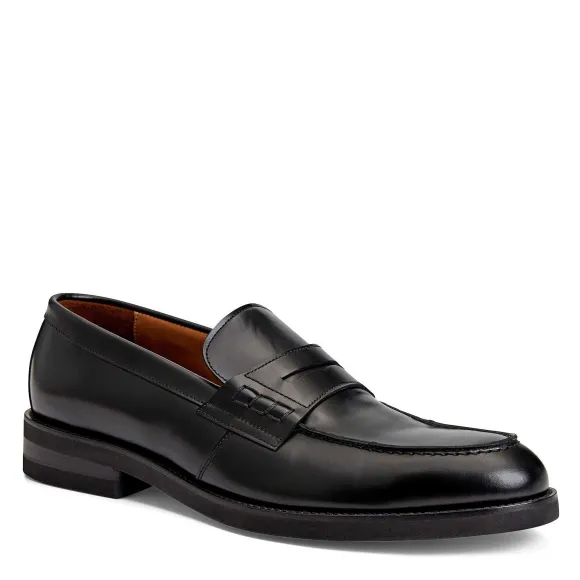 Carter Casual Men's Loafer- Black Leather^Bruno Magli Cheap
