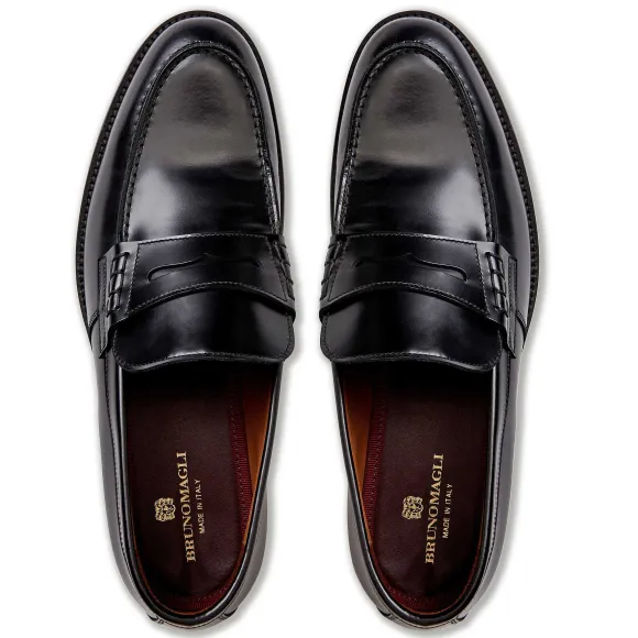 Carter Casual Men's Loafer- Black Leather^Bruno Magli Cheap
