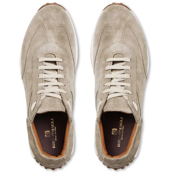 Duccio Mid Suede Jogger Sneaker-Taupe^Bruno Magli Store