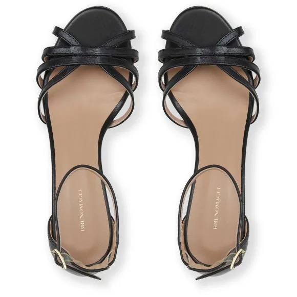 Felicity Strapped Sandal Low Heel Black^Bruno Magli Outlet