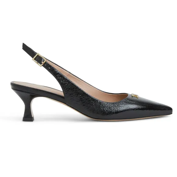 Fiona Slingback Pump Black Crinkle Patent^Bruno Magli Store