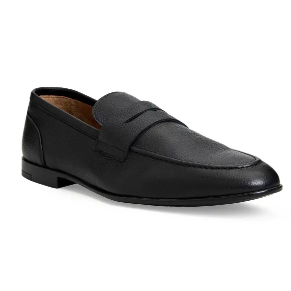 Lastra Slip-On Leather Loafer-Black^Bruno Magli Discount