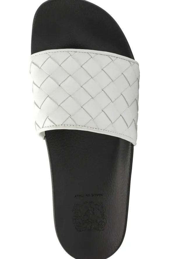 Magnus Sporty Leather & Suede Slide - White^Bruno Magli Cheap