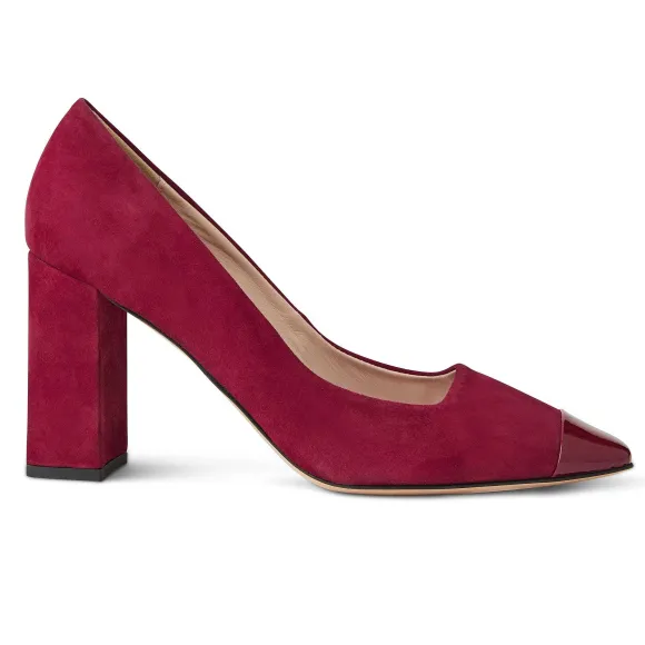 Melania Square Toe Suede Pump Suede^Bruno Magli Hot
