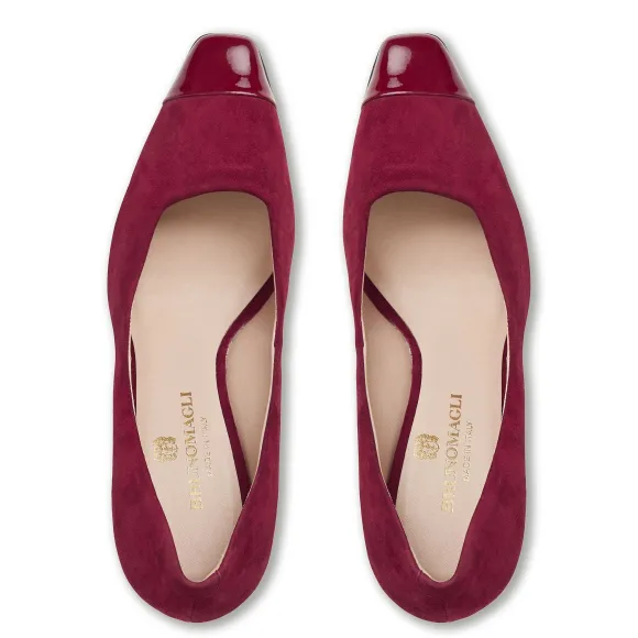 Melania Square Toe Suede Pump Suede^Bruno Magli Hot
