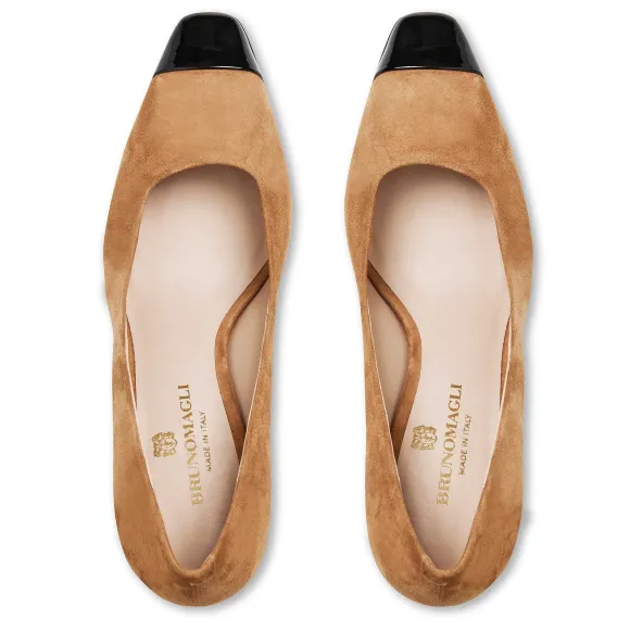 Melania Square Toe Suede Pump Suede^Bruno Magli Flash Sale