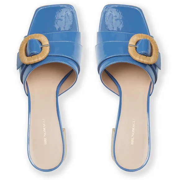 Page Single Band Sandal Blue Patent^Bruno Magli Store