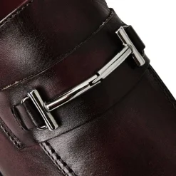 Sante Double Gore Classic Bit Leather Loafer-Bordeaux^Bruno Magli Clearance