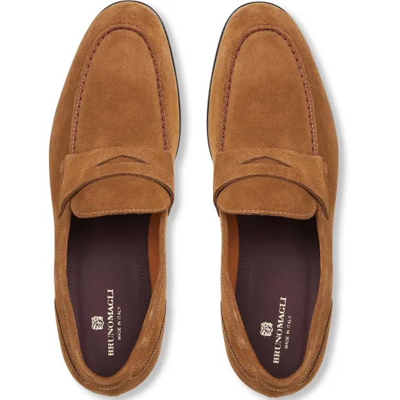 Silas Suede Loafer - Cognac^Bruno Magli Best Sale