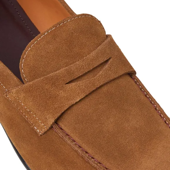 Silas Suede Loafer - Cognac^Bruno Magli Sale
