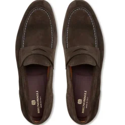 Silas Suede Loafer-Dark Brown^Bruno Magli Clearance