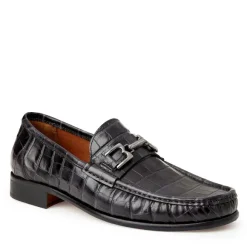 Trieste Classic Moccasin- Black Croc^Bruno Magli Hot