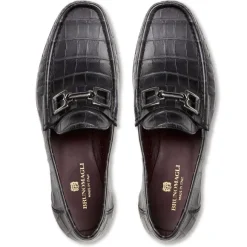 Trieste Classic Moccasin- Black Croc^Bruno Magli Clearance