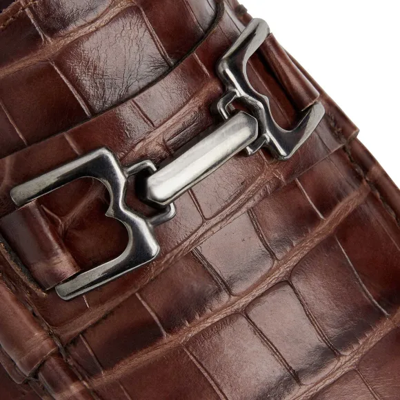 Trieste Classic Moccasin- Brown Croc^Bruno Magli Discount