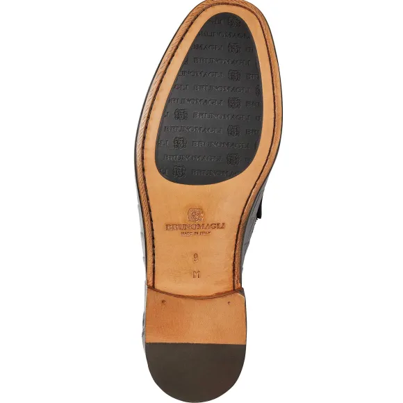 Trieste Classic Moccasin- Black Croc^Bruno Magli Shop