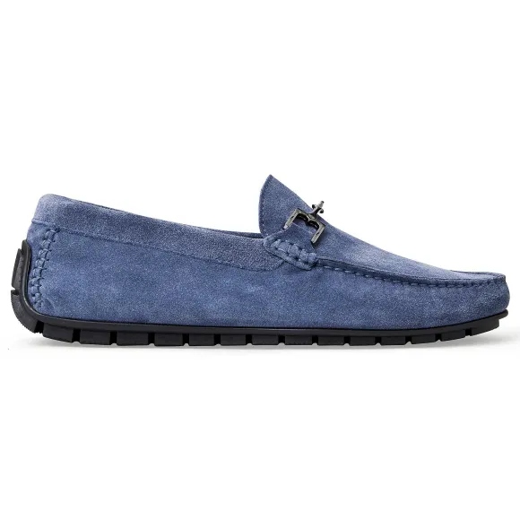 Xander Casual Suede Driving Moccasin-Light Blue^Bruno Magli Fashion