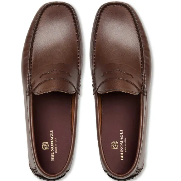 Xane Casual Leather Driving Moccassin-Brown^Bruno Magli Flash Sale