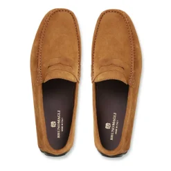 Xane Casual Suede Slip-On Driving Moccasin-Cognac^Bruno Magli Outlet
