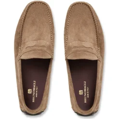 Xane Casual Suede Slip-On Driving Moccasin-Taupe^Bruno Magli Sale